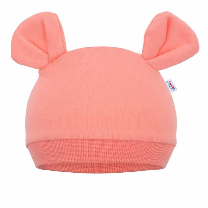 Kojenecká čepička New Baby Mouse lososová, 68