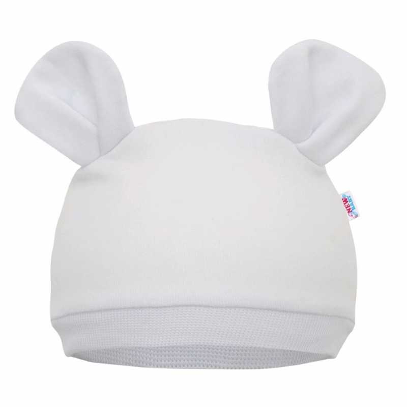 Kojenecká čepička New Baby Mouse bílá, 80