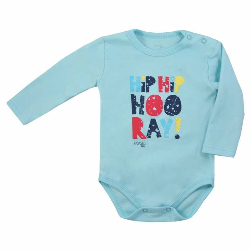 Kojenecké body s dlouhým rukávem Koala Hip-Hip modré, 80