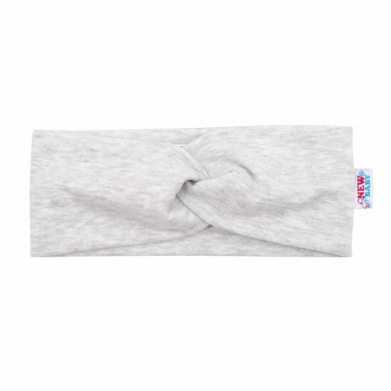 Dojčenská čelenka New Baby Style svetlo sivá 40,5 cm