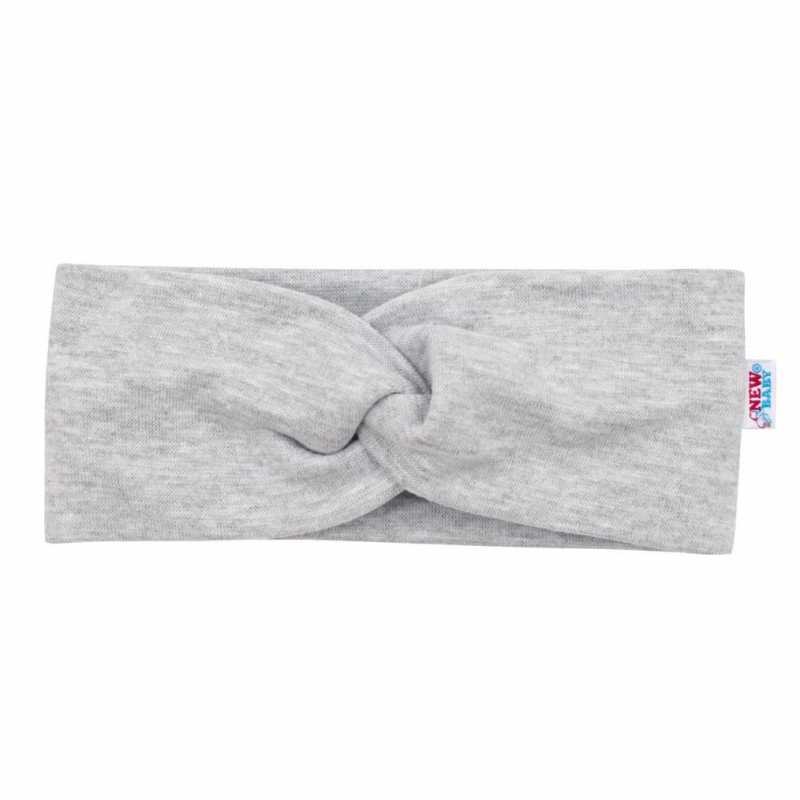 Dojčenská čelenka New Baby Style sivá 40,5 cm