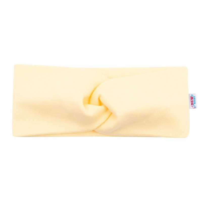 Kojenecká čelenka New Baby Style žlutá 40,5 cm