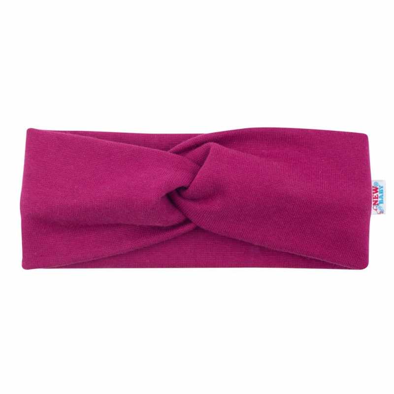 Dojčenská čelenka New Baby Style tmavo fialová 37 cm