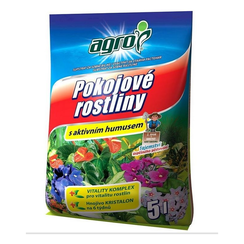 Substrát na izbové rastliny 5L, AGRO CS
