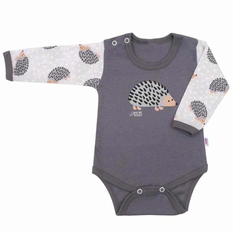 Dojčenské body s dlhým rukávom New Baby Ježko, 80