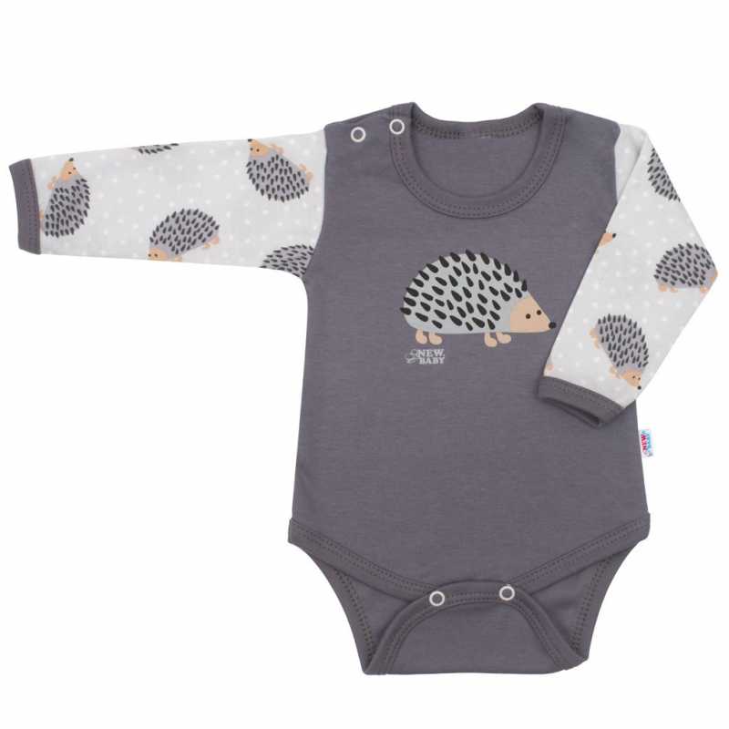 Dojčenské body s dlhým rukávom New Baby Ježko, 86