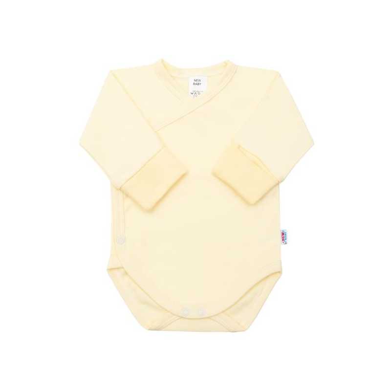 Dojčenské body s bočným zapínaním New Baby žlté, 56