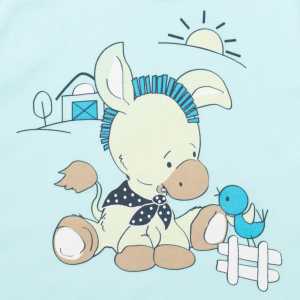 Kojenecké body New Baby Donkey tyrkysové, 74