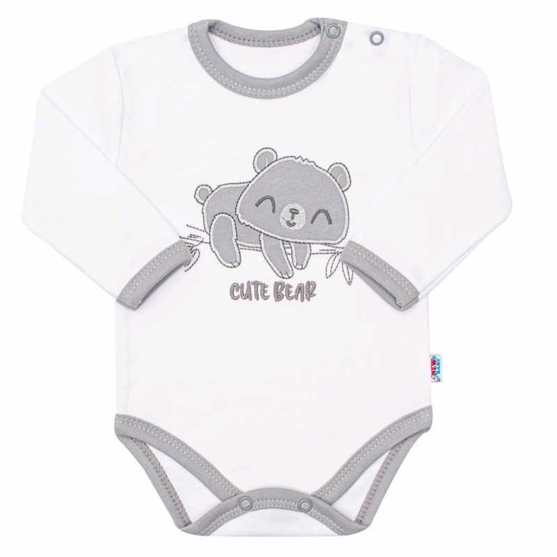 Kojenecké bavlněné body s dlouhým rukávem New Baby Cute Bear, 86