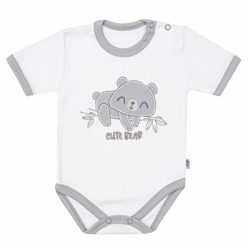 Dojčenské bavlnené body s krátkym rukávom New Baby Cute Bear, 74