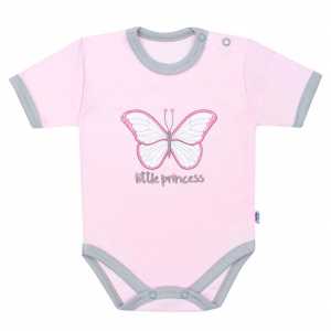 Kojenecké bavlněné body s krátkým rukávem New Baby Little Princess, 62