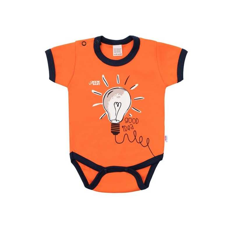 Dojčenské bavlnené body s krátkym rukávom New Baby skvelý nápad, 80