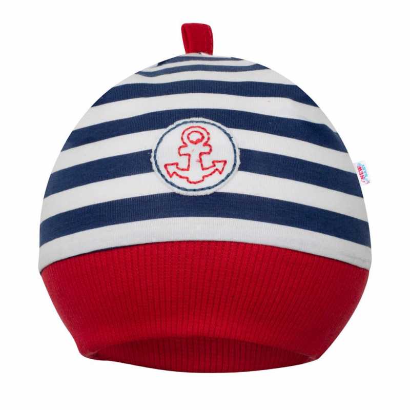 Kojenecká bavlněná čepička New Baby Marine, 80