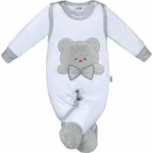 Luxusné dojčenské body s dlhým rukávom New Baby Honey Bear s 3D aplikáciou, 56