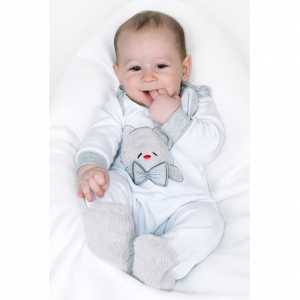 Luxusné dojčenské body s dlhým rukávom New Baby Honey Bear s 3D aplikáciou, 56