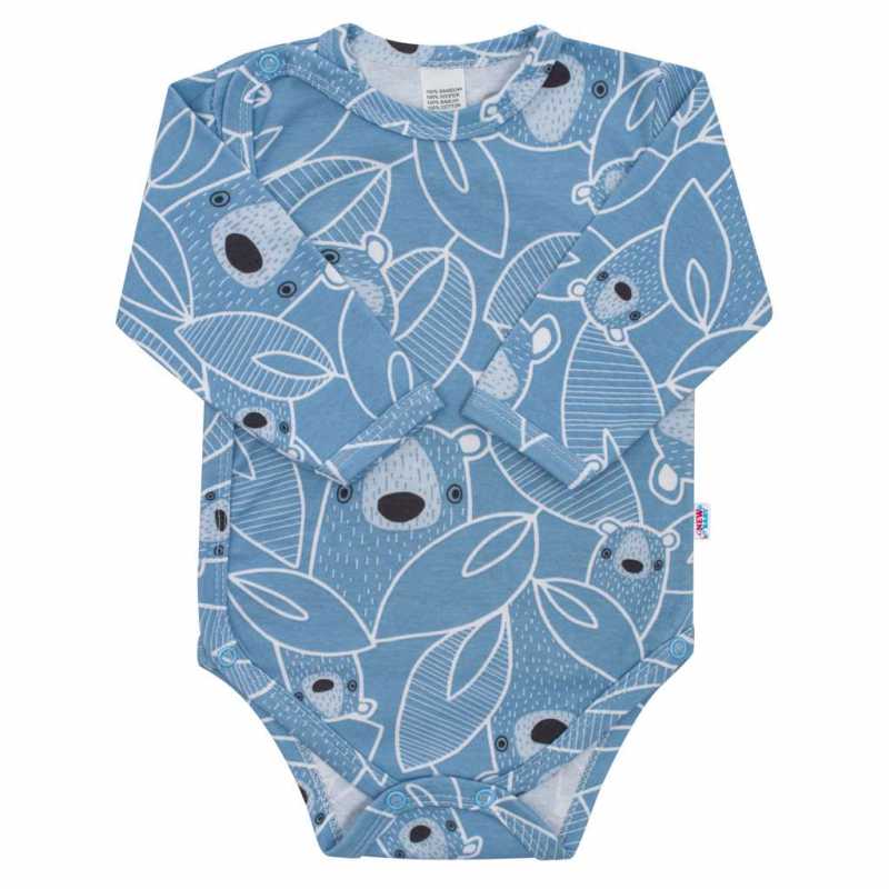 Kojenecké body celorozepínací New Baby BuBu modré, 50