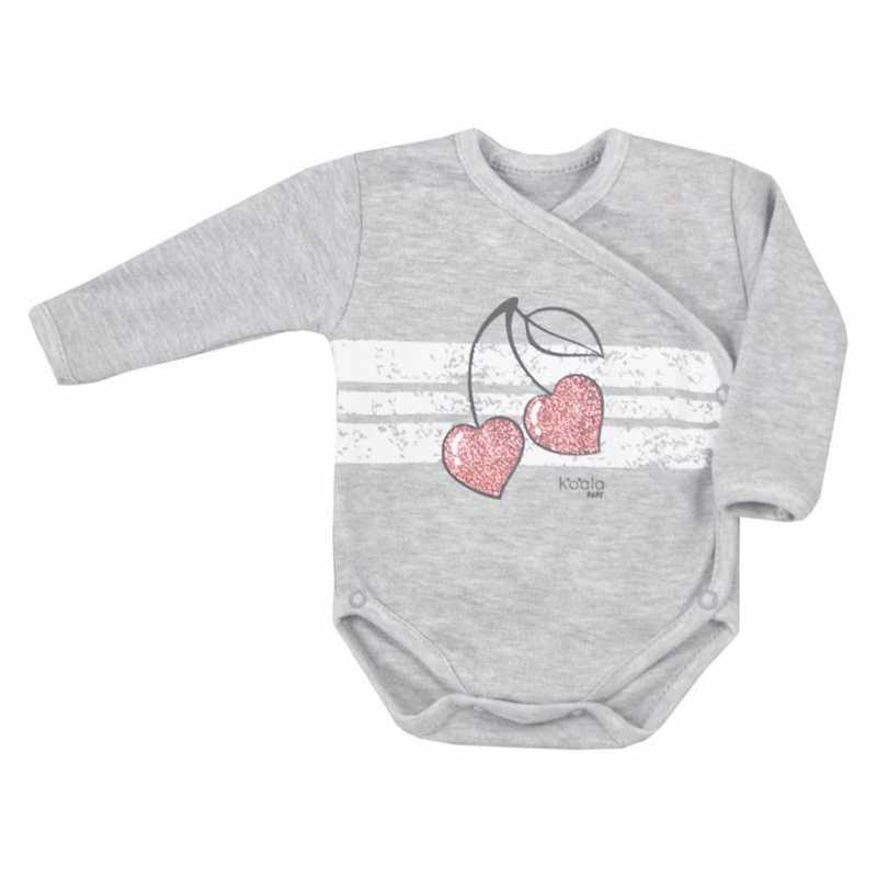 Dojčenské bavlnené body s bočným zapínaním Koala Cherry, 56