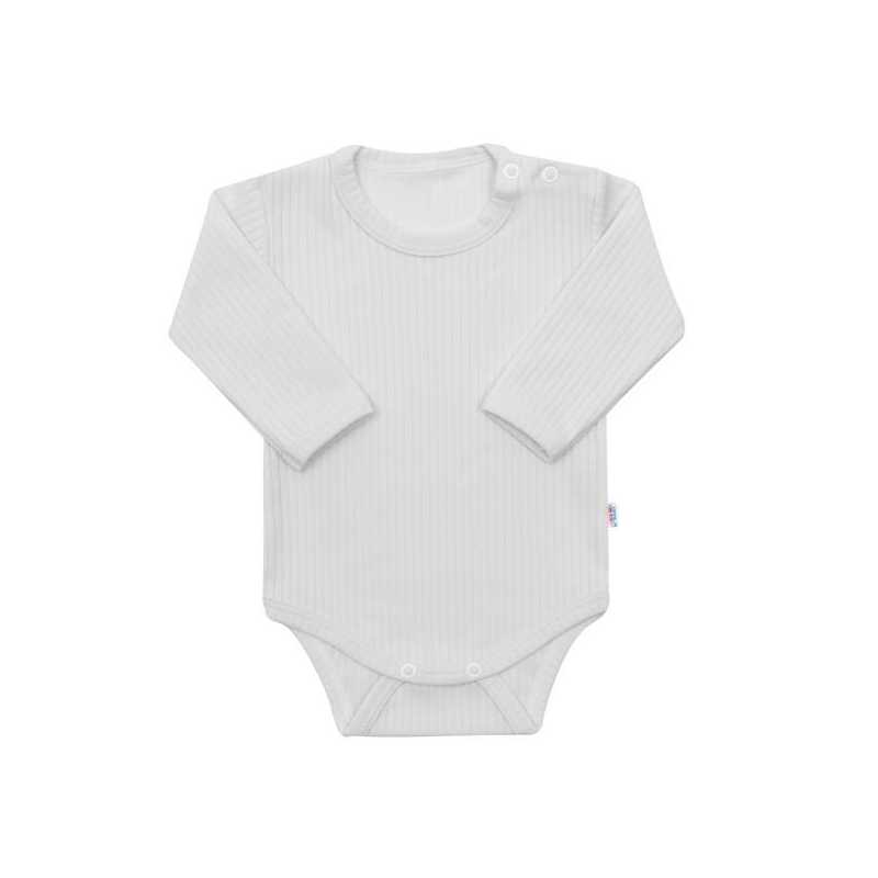 Body s dlouhým rukávem New Baby Practical bílé, 56
