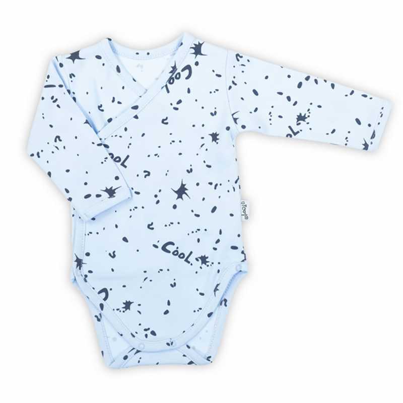 Kojenecké bavlněné body s bočním zapínáním Nicol Max light, 56