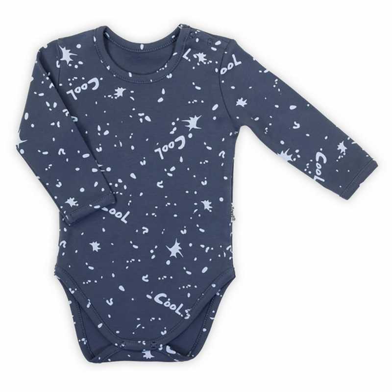Dojčenské body s dlhým rukávom Nicol Max dark, 80