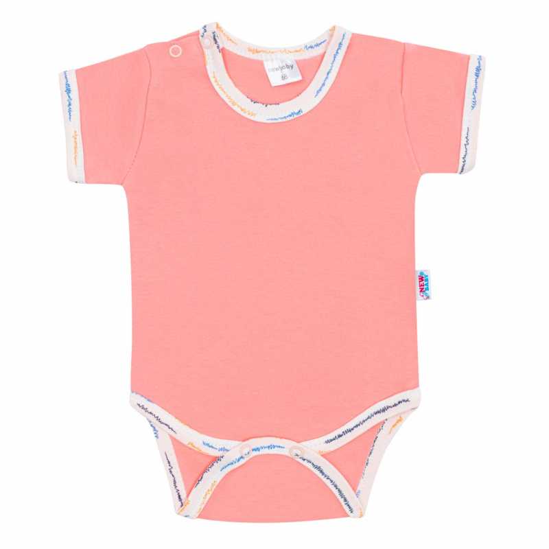 Dojčenské bavlnené body s krátkym rukávom New Baby Summertime dievča, 74