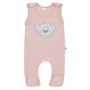 Dojčenské bavlnené dupačky New Baby BrumBrum old pink, 74