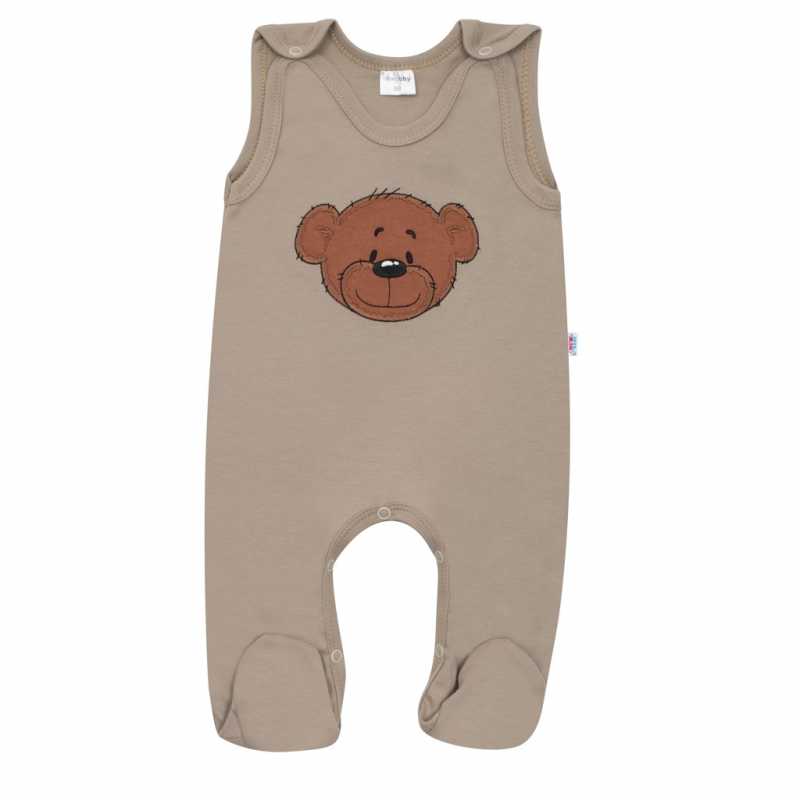 Kojenecké bavlněné dupačky New Baby BrumBrum latte, 80
