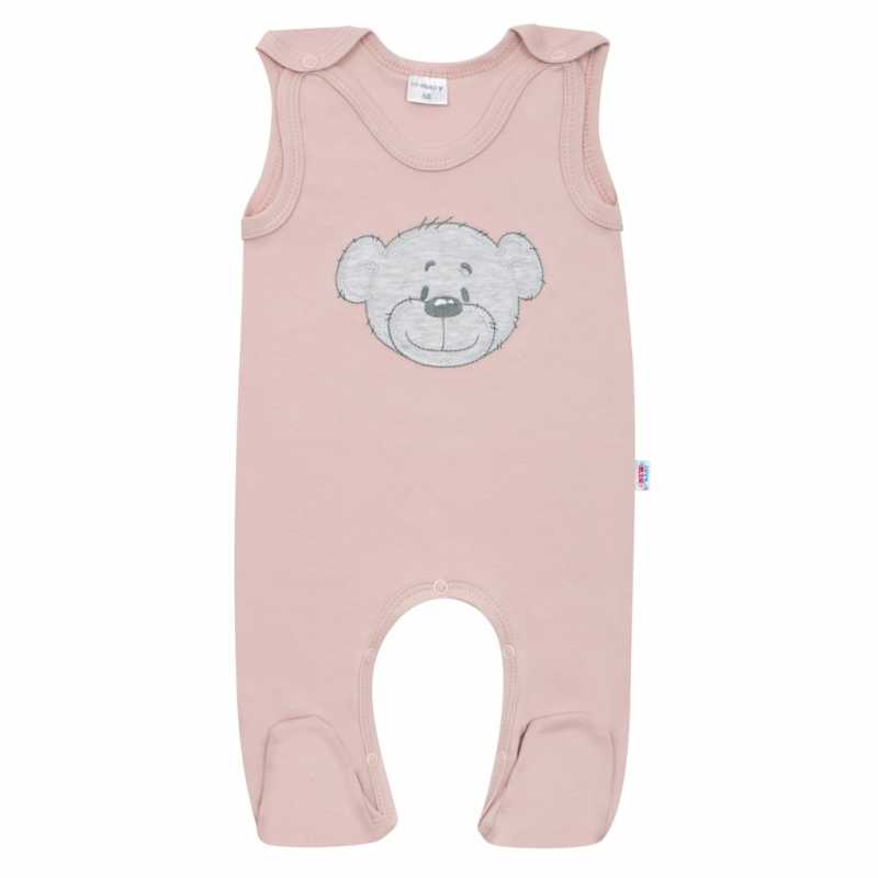 Kojenecké bavlněné dupačky New Baby BrumBrum old pink, 86