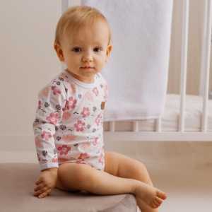 Dojčenské body s dlhým rukávom Koala Flowers, 74