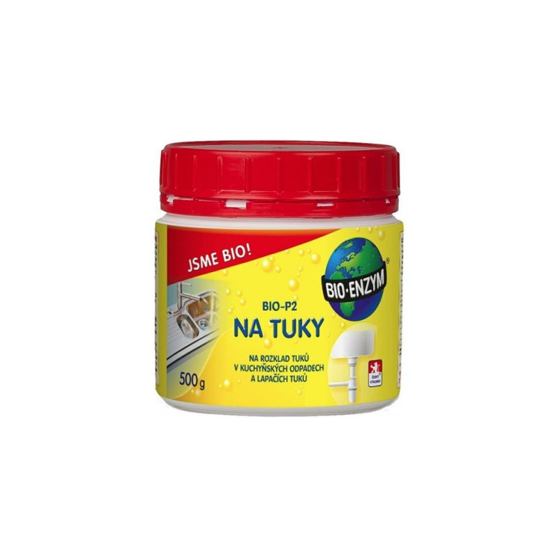 Bio-Enzym Bio-P2 Biologický přípravek pro rozklad tuků v odpadních systémech 500 g