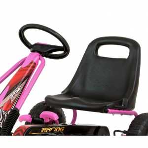 Detská šliapacia motokára Go-kart Milly Mally Thor ružová
