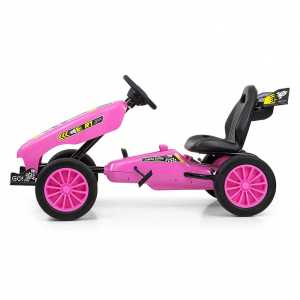 Detská šliapacia motokára Go-kart Milly Mally Rocket rúžová