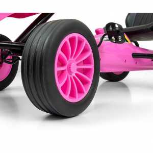 Detská šliapacia motokára Go-kart Milly Mally Rocket rúžová