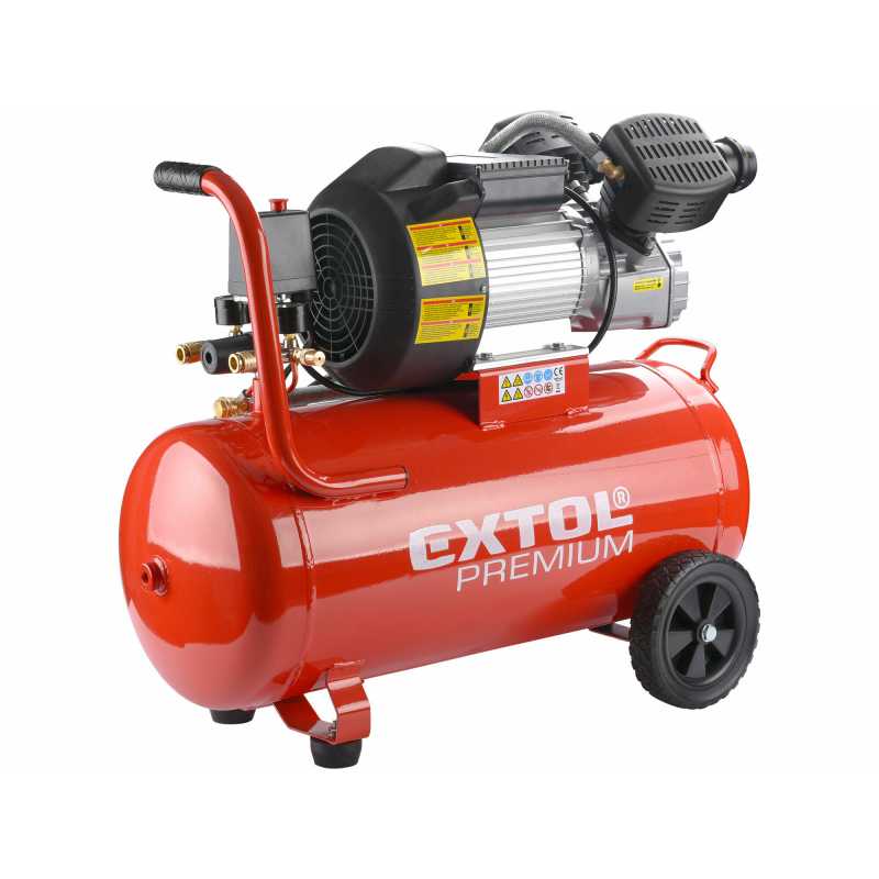 Kompresor olejový dvojvalcový, 2,2kW, 50l, 8bar, EXTOL PREMIUM 8895320