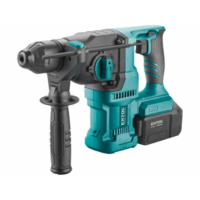 Vŕtacie kladivo aku Share20V, 1x4Ah Li-ion, SDS+, EXTOL INDUSTRIAL 8791816