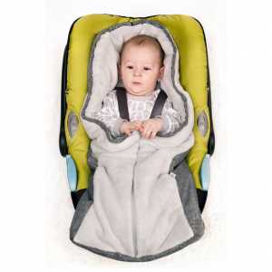 Luxusný zimný fusak New Baby Car grey