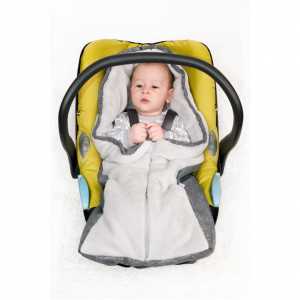 Luxusný zimný fusak New Baby Car light grey
