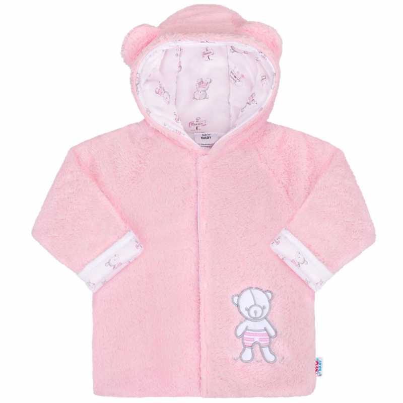 Zimný kabátik New Baby Nice Bear ružový, 74