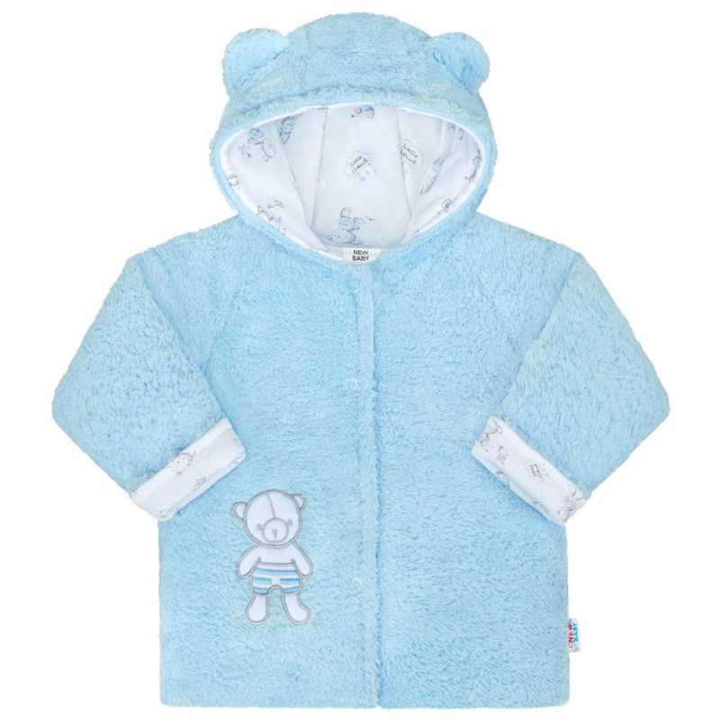 Zimný kabátik New Baby Nice Bear modrý, 80