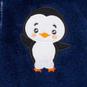 Zimná detská kombinéza New Baby Penguin tmavo modrá, 74
