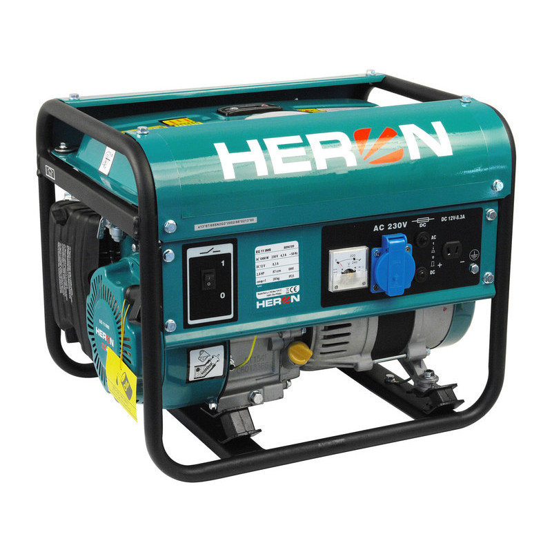 Elektrocentrála rámová benzínová, 1F, 1,1kW/230V, HERON 8896109