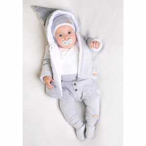 Zimný dojčenský kabátik s čiapočkou Nicol Kids Winter modrý, 56