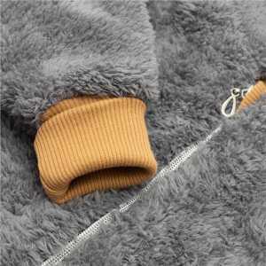 Luxusný detský zimný overal New Baby Teddy bear sivý, 80