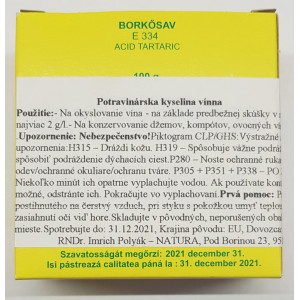 Kyselina vinná 100g