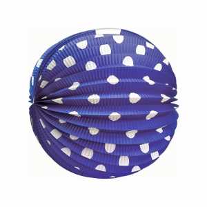 Lampion papírový kulatý modrý