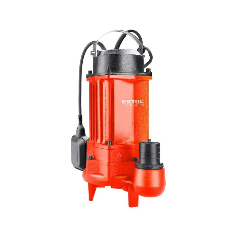 Čerpadlo ponorné kalové s rezacím nožom, liatinové, 1100W, 10000l/hod, Extol Premium 8895041