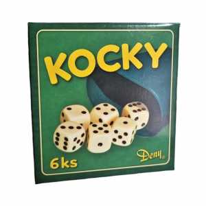 Hrací kostky ve sklenici 6ks