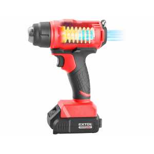 Pištoľ teplovzdušná aku Share20V, 1x2Ah, 550°C, EXTOL PREMIUM 8891866