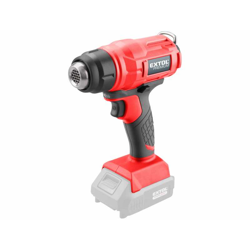 Pištoľ teplovzdušná aku Share20V, bez aku, 550°C, EXTOL PREMIUM 8891867