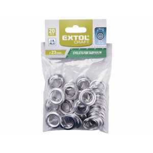 Oká hliníkové pre PE plachty 20ks EXTOL CRAFT 970198